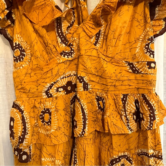NWT Love the Label Anthropologie Adrienne Ruffled Boho Maxi Dress size large - Picture 13 of 16